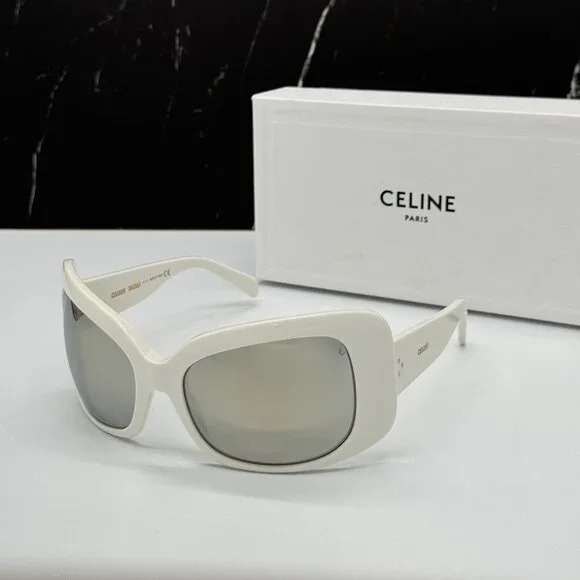 NEW CELINE CL40224I 25C, WOMEN CELINE WHITE OVERSIZED SUNGLASSES Celine NEW CELINE CL40224I 25C SUNGLASSES WOMEN WHITE  main image 2